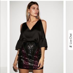 Skirt High waisted geometric sequin skirt EXPRESS